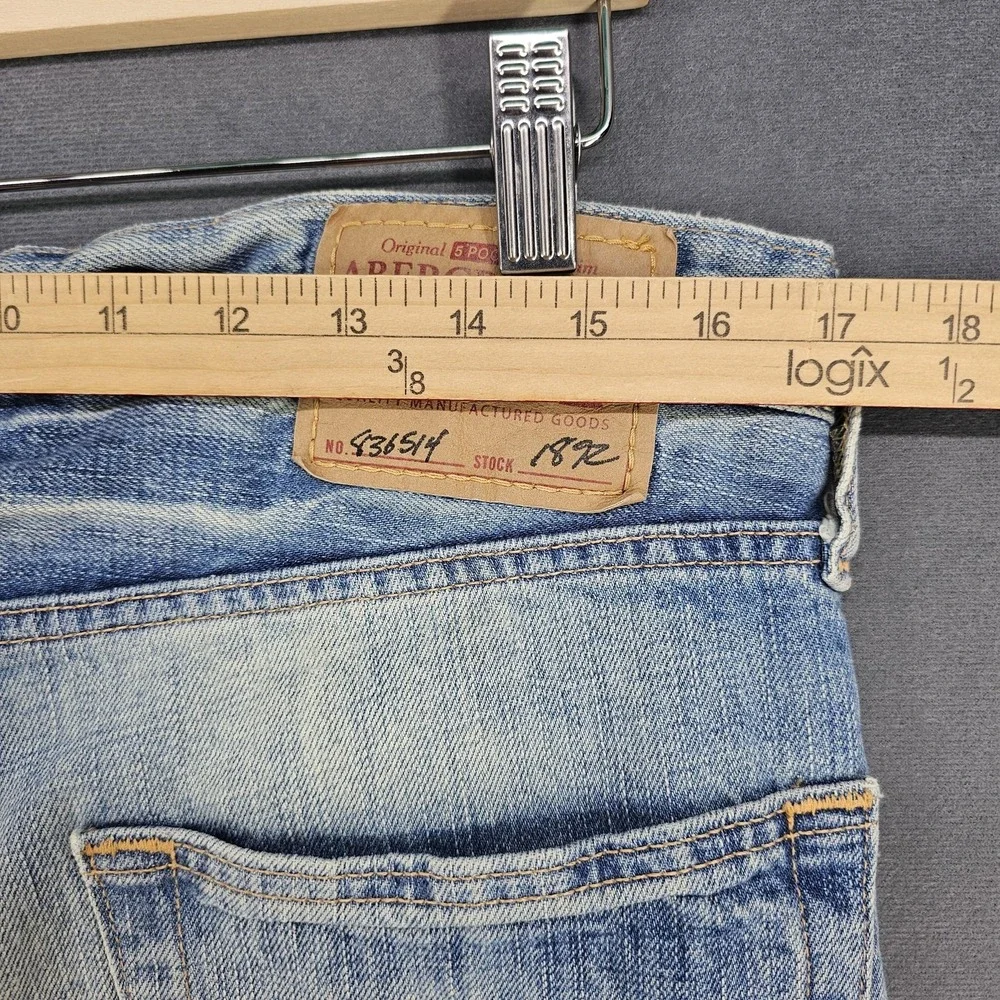 Abercrombie & Fitch Remsen Jeans Mens 32x32 Low Rise Slim Straight Button Fly